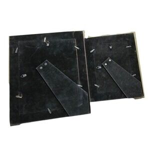 Set 2 Cherry Wood Finish Picture Frames 8x10 5x7 Polished Glossy Wall Desk euc